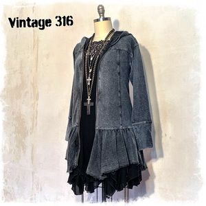 Vintage 316 Gray Hooded Sweatshirt